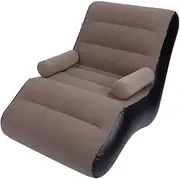 AIMALL Inflatable Lazy Sofa Chair 55"x33.5"x31.5" Waterproof Flocking Recliner with Armrests Fast Inflate Air Lounger for Indoor Outdoor Nap Office Lounge Camping