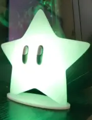 Mario Bros Movie 3D printed Star Lamps, Wireless, Remote Control