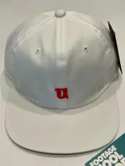 UNDEFEATED UNDFTD 6-PANEL U LOGO SON STRAPBACK CAP HAT WHITE RED SAMPLE SUPREME