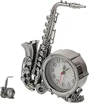 EPIGEIST Alarm Clock Saxophone Shape Retro Vintage Decorative Bedside Clock for Home
