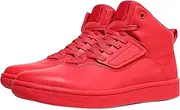 [soulsfeng] Red High Top Sneakers for Men Skate Shoes Leather Basketball Shoes Size 10