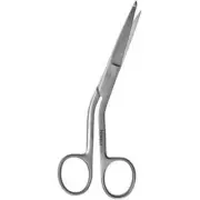 Set of 3 Knowles Bandage Scissors, 5.1/2" , Angled Shanks, Serrated Blades