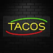 Tacos Sign for Business Displays | LED Flex Neon | 32"W x 13"H x 1"D