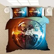 Naruto 3D Cartoon Bedding Set, Home Textiles, Suitable for Children and Adult bedrooms, The Best Friends-1_220*240cm(3pcs)