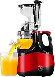 Wide Chute Slow Masticating Juicer Extractor Citrus Juicer Cold Press Juicer Machine with Quiet Motor & Reverse Function for High Nutrient Vegetable and Fruit Juice Fountain, BPA Free