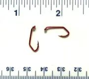 100 Matzuo 140060 Red Chrome Sickle Baitholder Fish Hooks size 10