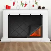 Fireplace Cover, Fireplace Draft Stopper for Heat Loss, Fireplace Blocker Bla...