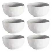 6x Ecology Speckle Milk 14cm Stoneware Noodle/Rice Bowl Dish Round Tableware WHT