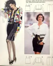 UC Burda 4817 Sew Pattern Camisole Tank Top Crop Jacket Pencil Skirt Sizes 8-18