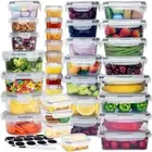 34 Pack Airtight Food Storage Containers Set, BPA free Meal Prep Containers
