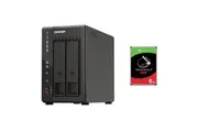 QNAP 253E 2-Bay 8GB NAS With 1X 6TB NAS HDD Bundle