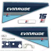 Fits Evinrude 1985 15hp Outboard Decal Kit -Decal Reproductions in Stock