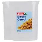Décor Cereal Container 5L Clear Food Storage Box with Lid