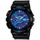 G-SHOCK CASIO 卡西歐雙顯藍色系液晶指針雙顯亮黑色運動腕錶 型號 : GA-110HC-1A【神梭鐘錶】