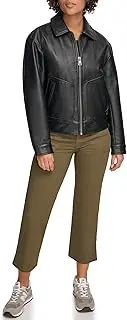[Levi's] Women's Faux Leather Lightweight Dad Bomber Jacket