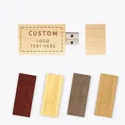 Custom USB Flash Drives, Personalized Wood USB 2.0 Memory Stick Thumb Drive, Ideal for Business and Corporations, Educational Institutions, Photography & Music Studios, Non-Profits (8 GB,50PCS)