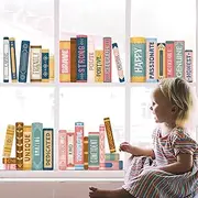 DECOWALL CDS9-9006 Book Quotes Window Clings Stickers Boho Reuseble Waterproof for Glass Decals Kids Library Mood School Classroom Nursery Bathroom Home décor - Double Sided Print