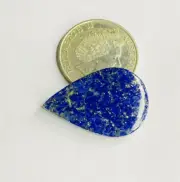 40Ct Natural Lapis Lazuli Pear Gemstone Cabochon for Jewelry making.