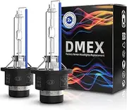 DMEX D4S 35W Xenon Headlight HID Bulbs 8000K White Blue 66440 42402 42402WX Replacement - Pack of 2(Not fit Halogen Headlight Assembly)