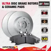 Front Disc Brake Rotors + Ceramic Pads for Mini Cabrio Cooper S R50 R52 R53 (for: Mini)