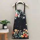 Waterproof Kitchen Apron Polyester Fiber Drawing Aprons Cooking Apron Women