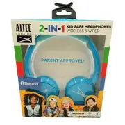 Altec Lansing 2-in-1 Kids Headphones Wireless & Wired Blue