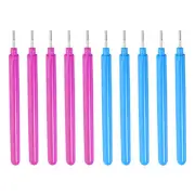 10pcs Paper Strip Quilling Slotted Needle Pen Curling Rolling Tool Blue Rose Red