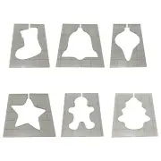 Christmas Acrylic Template Cute Sock Bell Star Mold Quilting Ruler Stencil