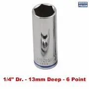 Kincrome K26509 - Deep Socket 13mm (1/2") 1/4" Drive (Mirror Polish)