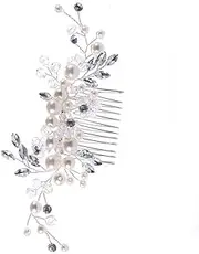 FOMIYES 1pc Pearl Comb Hair Comb for Bride Bridal Hair Comb Bridal Headdress Pearl Hair Comb Headdress for Bride White