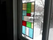Stained glass panel, sun catcher, glass art, Wall Art, sculpture
