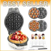 Compact 3 in 1 Waffle, Donut, and Cake Pop Maker - Effortless Cooking Solution