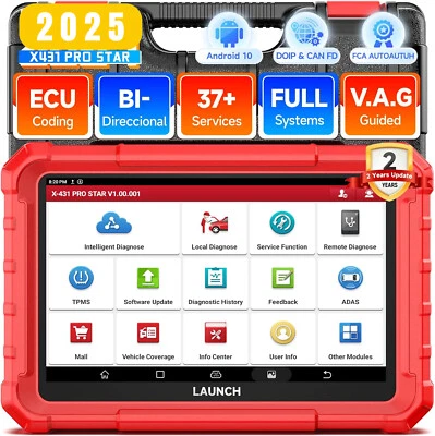 Launch X431 Pro Star Car Full Systems OBD2 Diagnostic Scan Tool ECU Coding TPMS