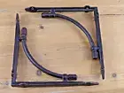 8 LARGE Shelf Brackets Corbels Wall Cast Iron Rustic Farmhouse 10" X 10" !!