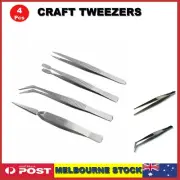 Craft Tweezers Set Steel Beads Tool Craft Hobbies Sewing Tweezer