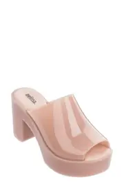 Melissa Open Toe Platform Mule in Beige/beigednu at Nordstrom, Size 5