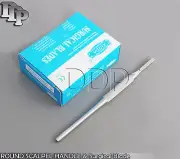 Lot of 100 Scalpel Blades #20 + #4 Metal Round Suitable Handle for Dermaplaning