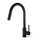 ACA Black Pull Out Kitchen Mixer Tap Solid Brass Sink Basin Faucet Swivel Spout
