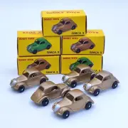 Lot Of 5Pcs DeAgostini 1:43 Dinky Toys 35A Simca 5 Diecast Models Car Brown