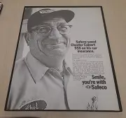 Safeco Car Insurance 1973 Print Ad Framed 8.5x11 Vintage