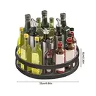Rotating Tray Kitchen Spice Rack (1 Tier Cosmic Black)