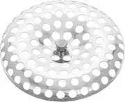 MUCKLILY Shower Drain Cover Round Stainless Steel Sink Strainer Bathroom Filter with Displacement Water Seal Design for Debris Filtration and Wastewater Prevention