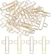MIDELONG Cross Paper Clips - Gold & Rose Gold, Bible & Journaling Clips, 20 Pcs