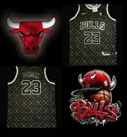 CHICAGO BULLS BLACK AND WHITE MICHAEL JORDAN 23 JERSEY SIZE 3XL