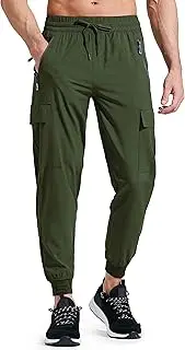 [Libin] Men's Lightweight Joggers Quick Dry Cargo Hiking Pants Track Running Workout Athletic Travel Golf Casual Outdoor Pants