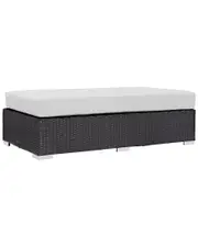 Modway Convene Outdoor Patio Wicker Rattan Rectangle Ottoman