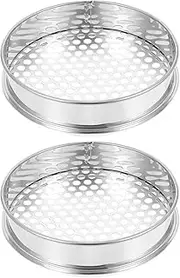 BESPORTBLE 2pcs Stainless Steel Soil Sifters Manual Gardening Sieves for Efficient Rock and Debris Separation Soil and Compost for Home Gardening Use