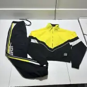 FILA VFILES Windbreaker Tracksuit Womens S And M Cropped Jacket Top Yellow Black