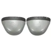2pcs Metal Foot Guard Toe for Size 8.5(male)/ 10 (female) USA with Rubber, Gray