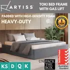 Artiss Gas Lift Queen Double Bed Frame King, Single Storage Base Fabric Toki